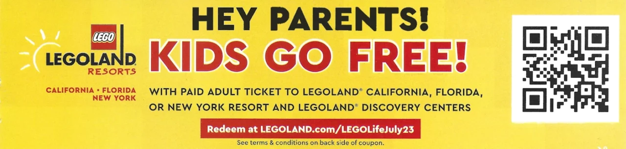 Hey Parents! Kids Go Free to LEGOLAND 2023