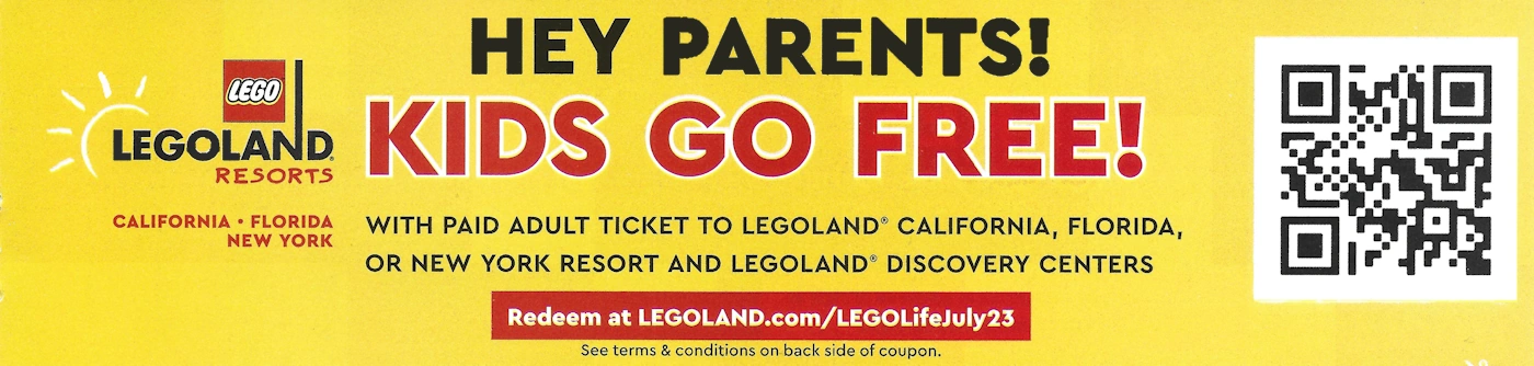 Hey Parents! Kids Go Free to LEGOLAND 2023