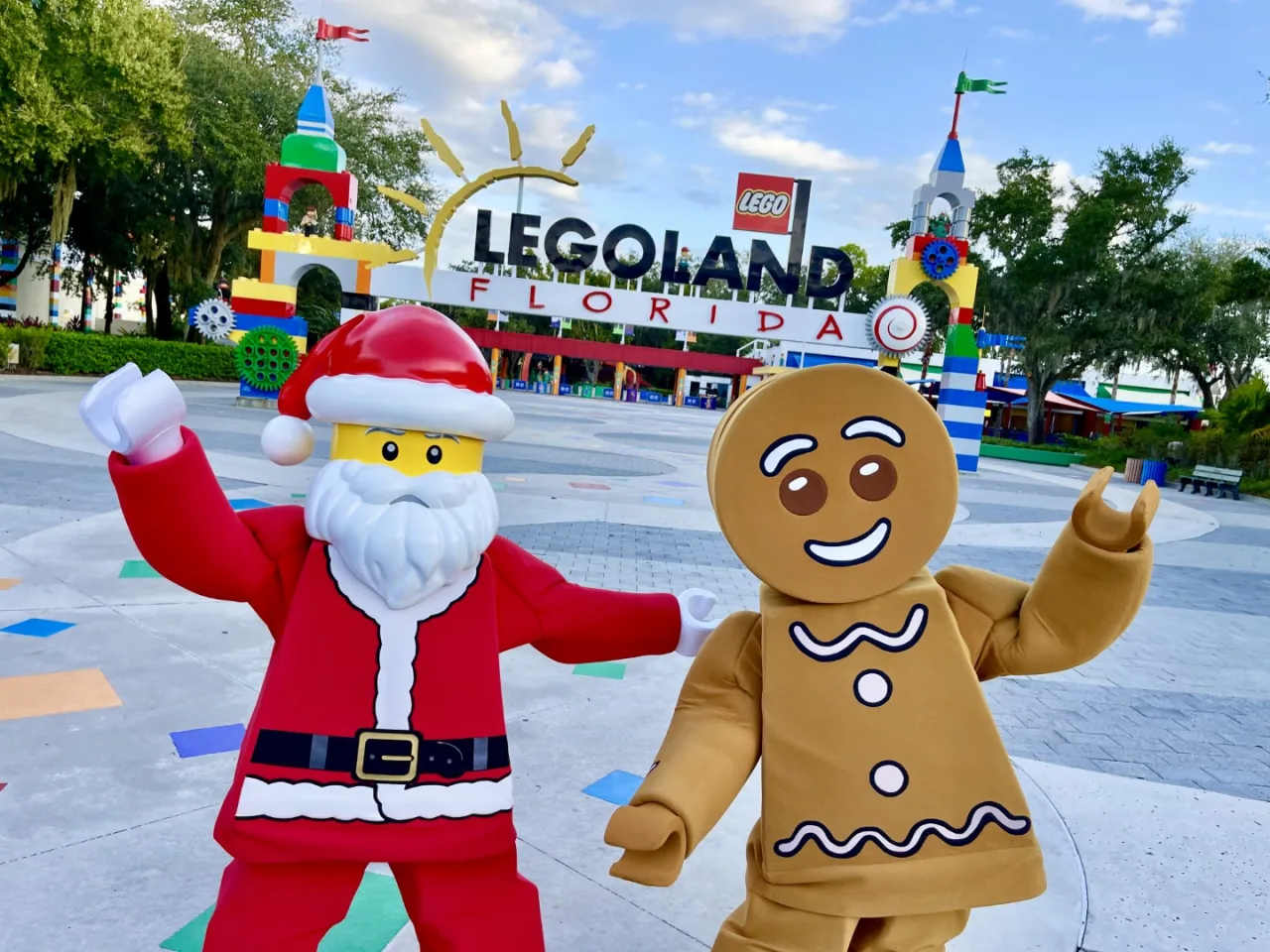 Holidays at LEGOLAND Florida LEGO Santa and Gingerbread Man