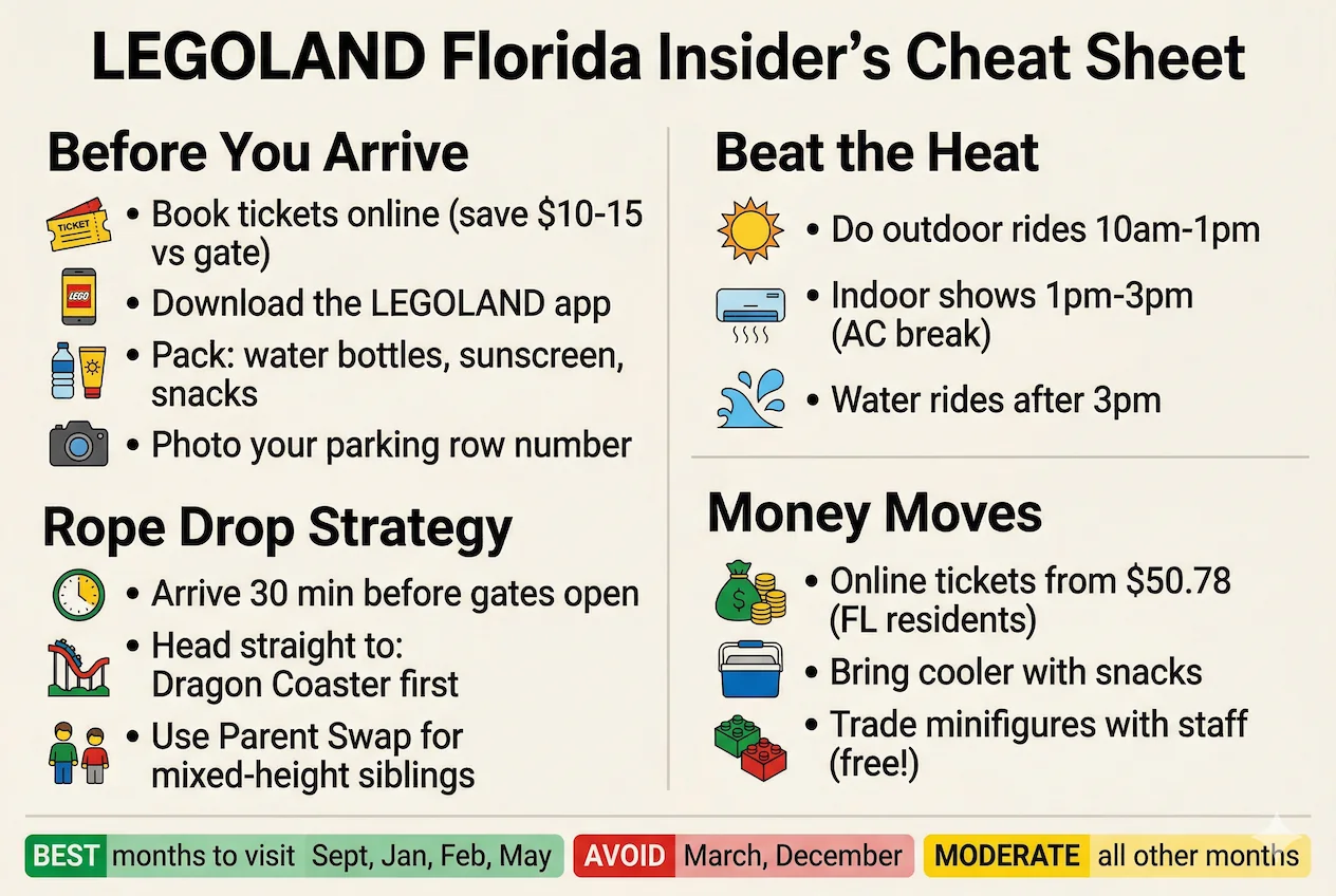 The Ultimate LEGOLAND Florida Tips Guide (2026): From Someone Who's Been There 500+ Times 3 Insider's Cheat Sheet for LEGOLAND Florida