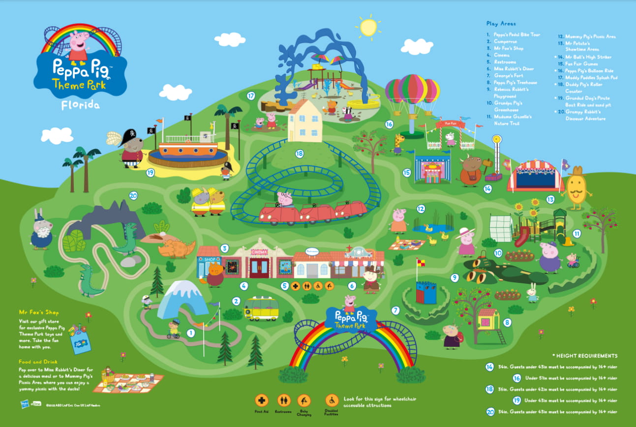 Peppa Pig Theme Park Florida Map