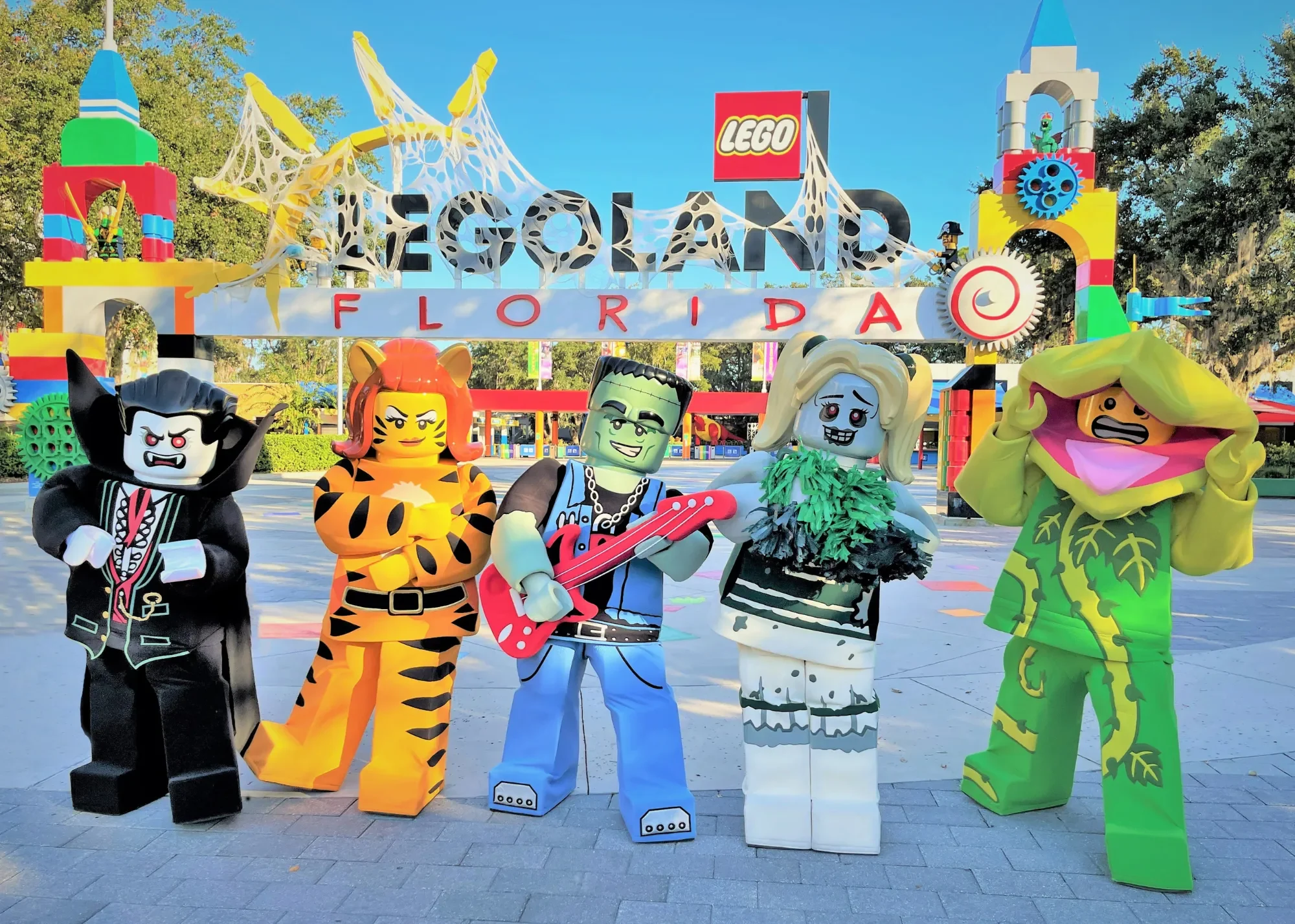 LEGOLAND Florida Brick-or-Treat 2026: Dates, Candy and Planning Tips 1 LEGO monster characters at Brick-or-Treat at LEGOLAND Florida