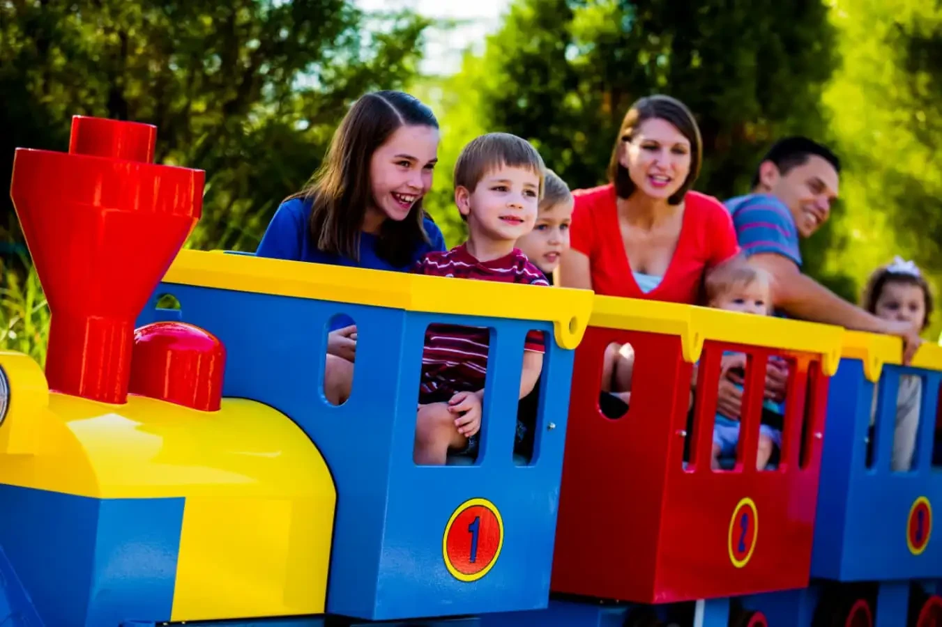 LEGOLAND Florida Spring Planning Guide 2026 1 Family riding the DUPLO Train at LEGOLAND Florida