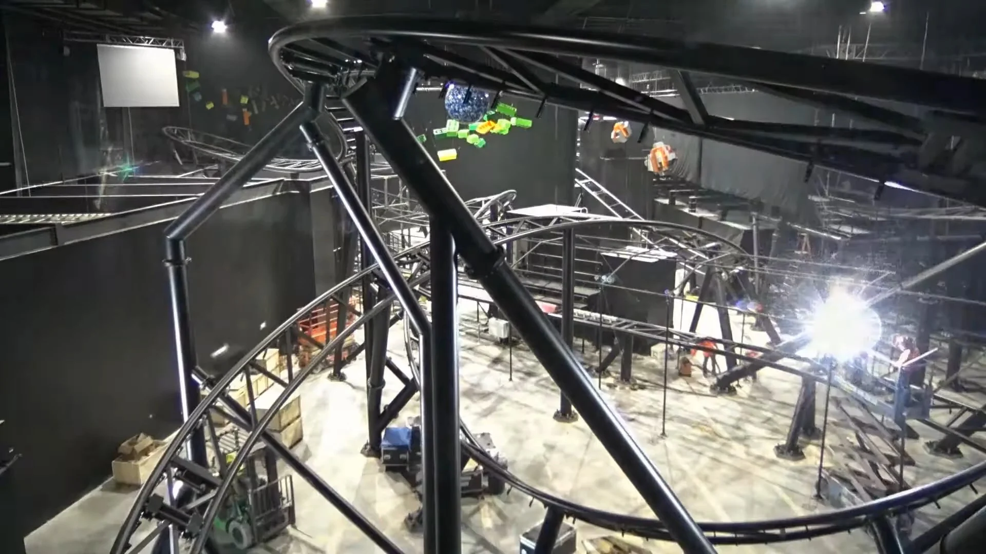 Inside Galacticoaster at LEGOLAND Florida: What Families Can Expect 2 Galacticoaster track during construction at LEGOLAND Florida