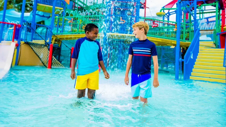 LEGOLAND Florida Summer Planning Guide 2026 1 Kids playing in shallow water at LEGOLAND Florida Water Park